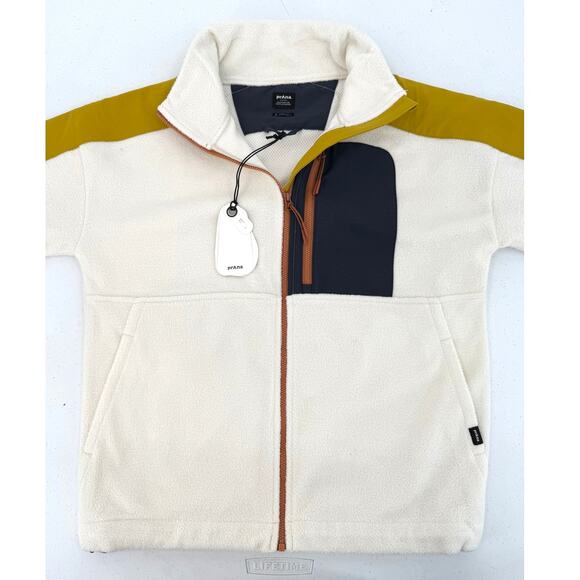 NWT prAna Womens Fleece Peak Jacket Contrast Chest Pocket Full Zip Size Small - Picture 3 of 9